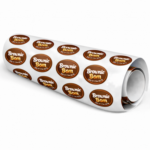 Adesivo branco meio corte m2