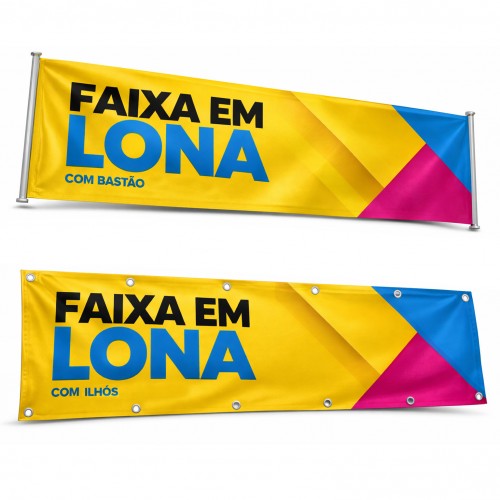 Faixa lona personalizada